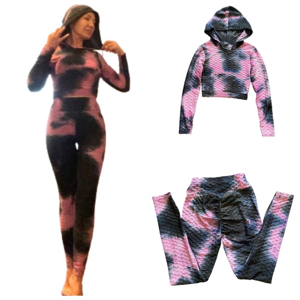 Special one Los Angeles Crop top hooded high waist trunk suit 2 pieces S